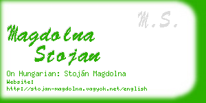 magdolna stojan business card